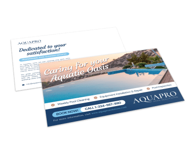 Pool Cleaning Postcard Templates | MyCreativeShop
