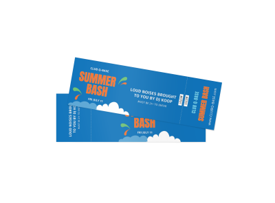 Pool Party Ticket Templates | MyCreativeShop