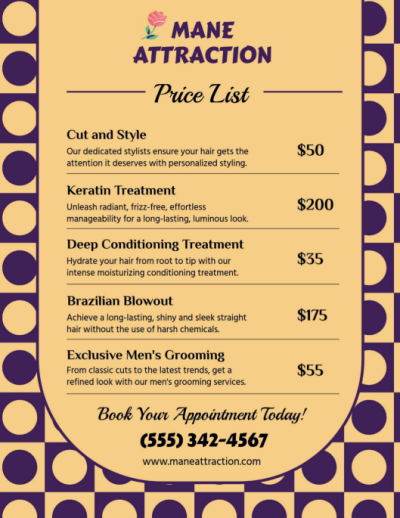 Price List Hair Salon mb09qxme4b