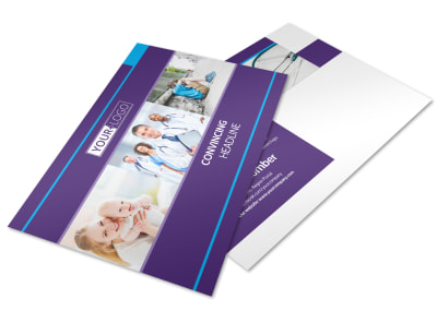 Pediatrician & Child Care Postcard Template preview
