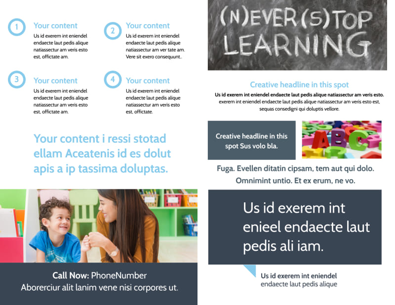 Disabled Children Services Bi-Fold Brochure Template
