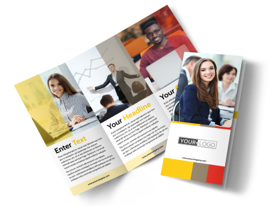 Business Coach & Executive Coach Tri-Fold Brochure Template