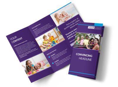 Infant Care & Babysitting Brochure Template preview