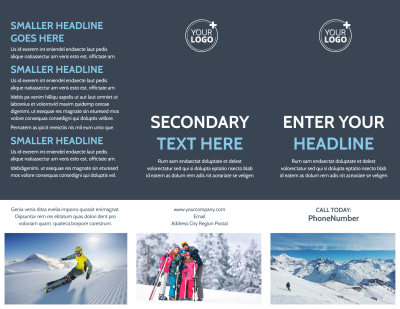 Ski & Snowboard Instructor Tri Fold