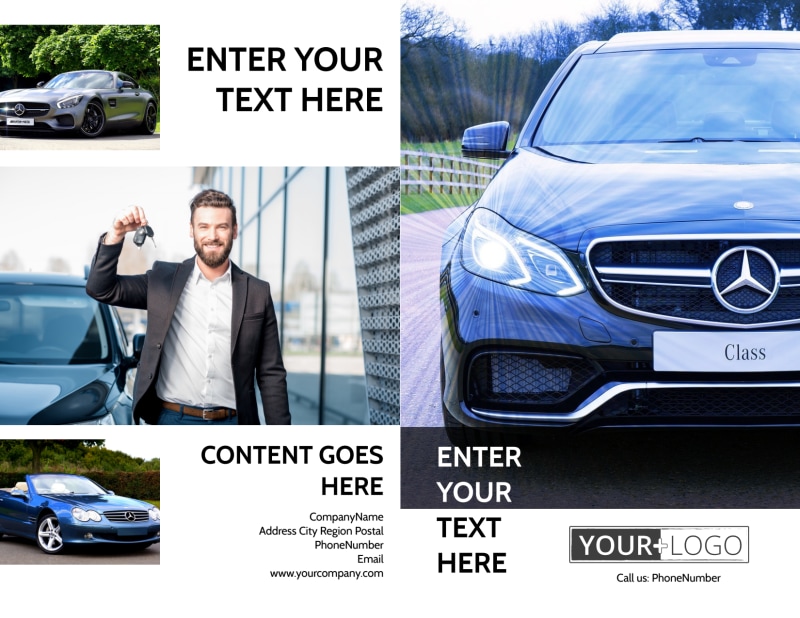 Luxury Auto Dealer Bi-Fold Brochure Template