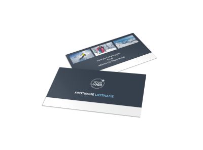 Ski & Snowboard Instructor Business Card Template