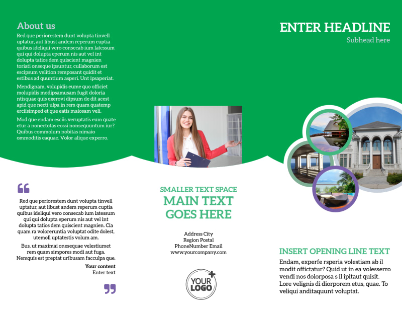 Luxury Real Estate Tri-Fold Brochure Template