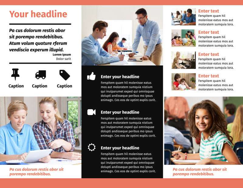 Learning Center & Tutoring Tri-Fold Brochure Template