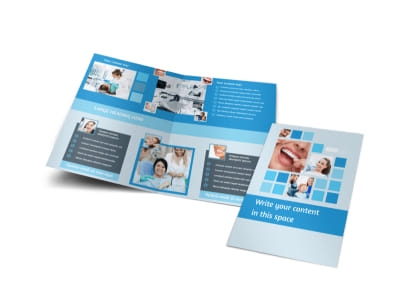 Dental Care Bi-Fold Brochure Template preview