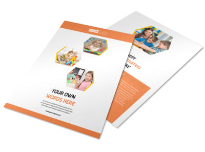 Child Development School Flyer Template preview