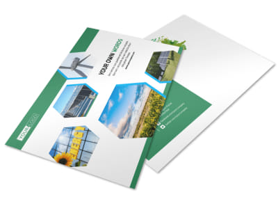 Green Energy Technology Postcard Template preview
