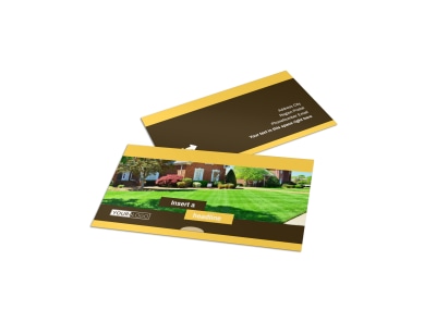 Lawn Maintenance Service Business Card Template preview