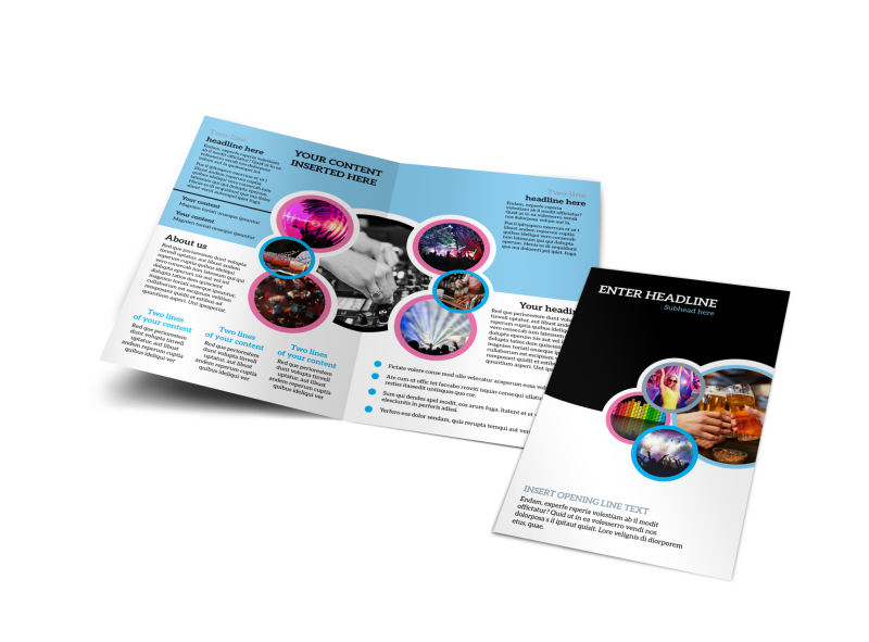 Club Party Brochure Template Preview 1