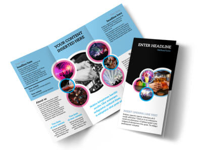 Club Party Tri-Fold Brochure Template preview