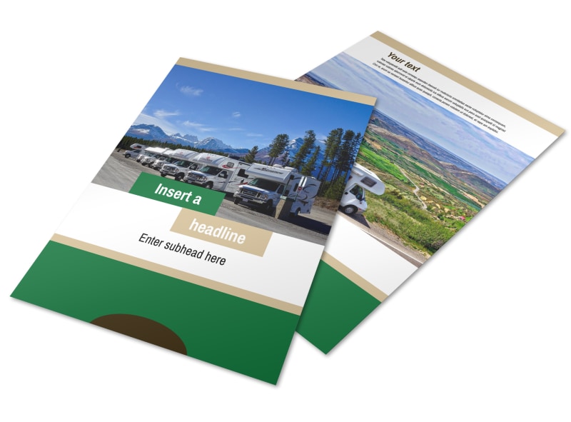 rv sales flyer template mycreativeshop