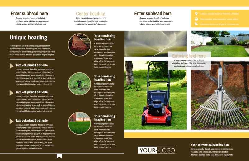 Lawn Maintenance Service Bi-Fold Brochure Template 2