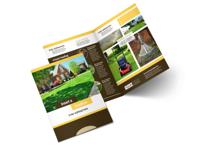 Lawn Maintenance Service Bi-Fold Brochure Template 2
