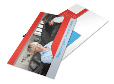 Vehicle Oil Change Postcard Template 2 preview