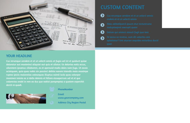 Bookkeeping Postcard Template | MyCreativeShop