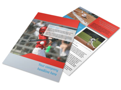 Top Swing Baseball Camp Flyer Template preview