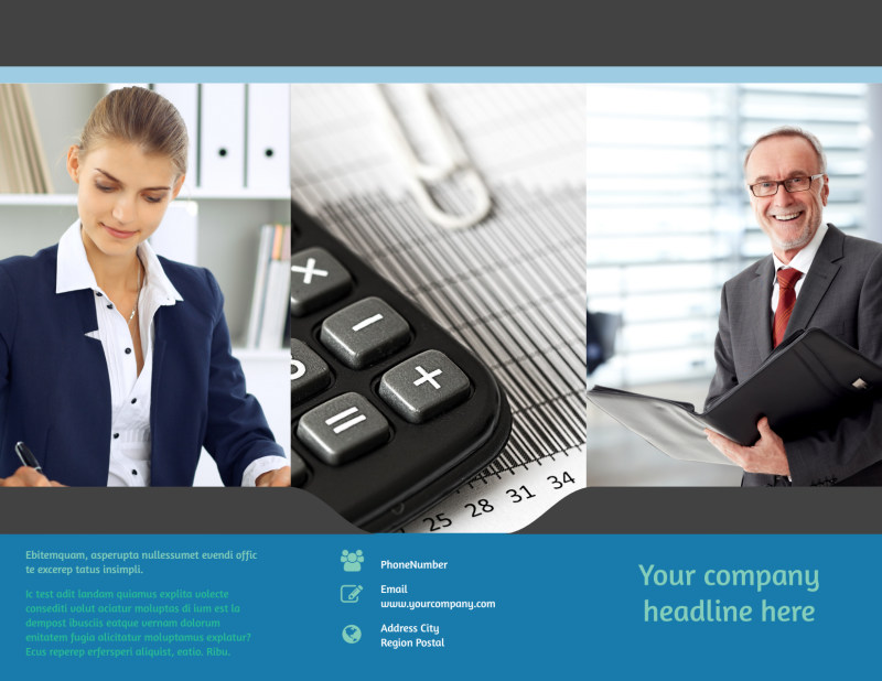 Bookkeeping Tri-Fold Brochure Template