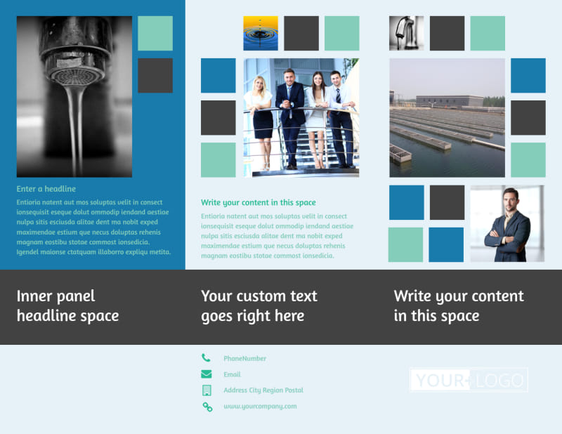 Water Disposal Tri-Fold Brochure Template
