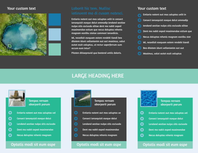 Water Disposal Tri-Fold Brochure Template