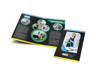 Commercial Office Cleaning Bi-Fold Brochure Template