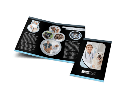 Veterinary Clinic Bi-Fold Brochure Template