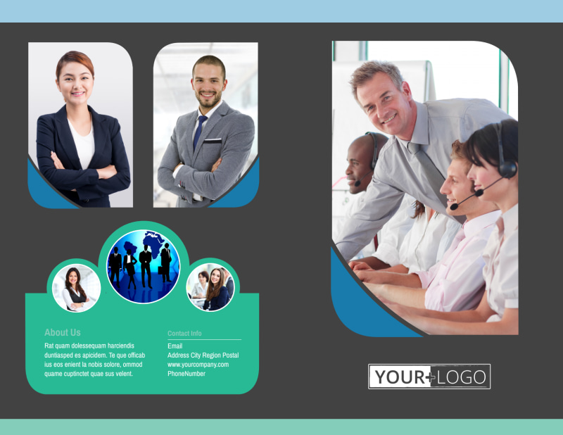 Call Center Service Bi-Fold Brochure Template