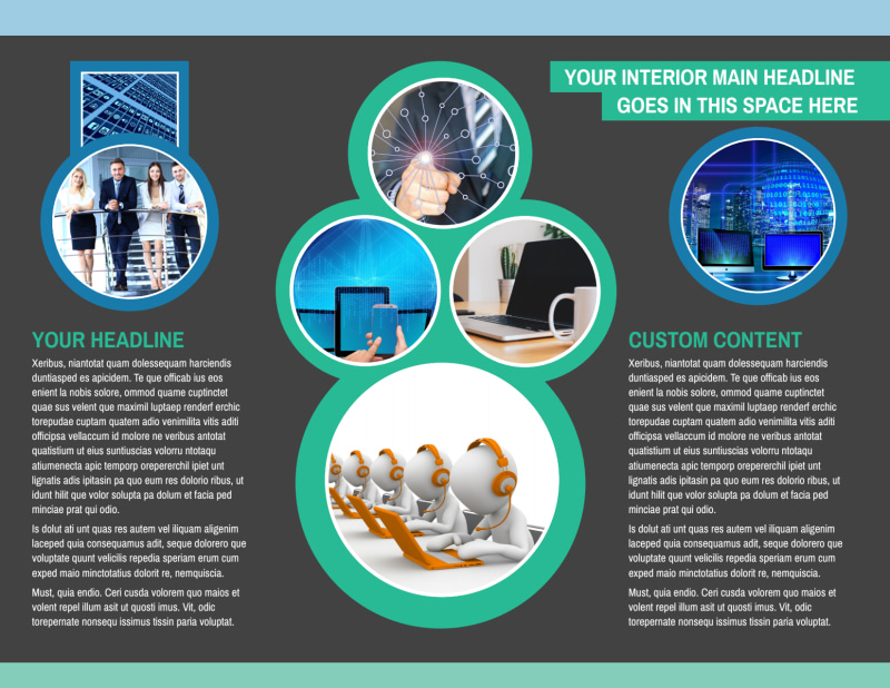 Call Center Service Bi-Fold Brochure Template