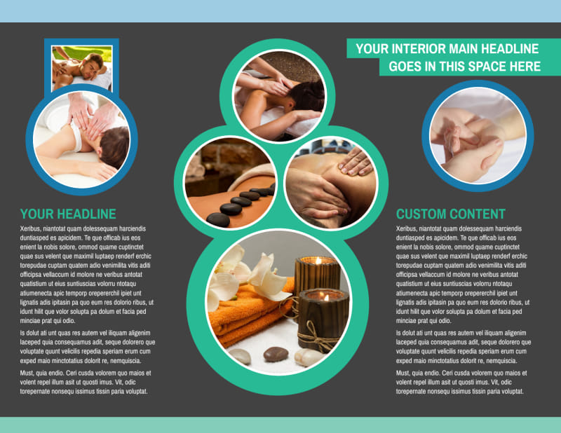 Massage Therapy Spa Bi-Fold Brochure Template