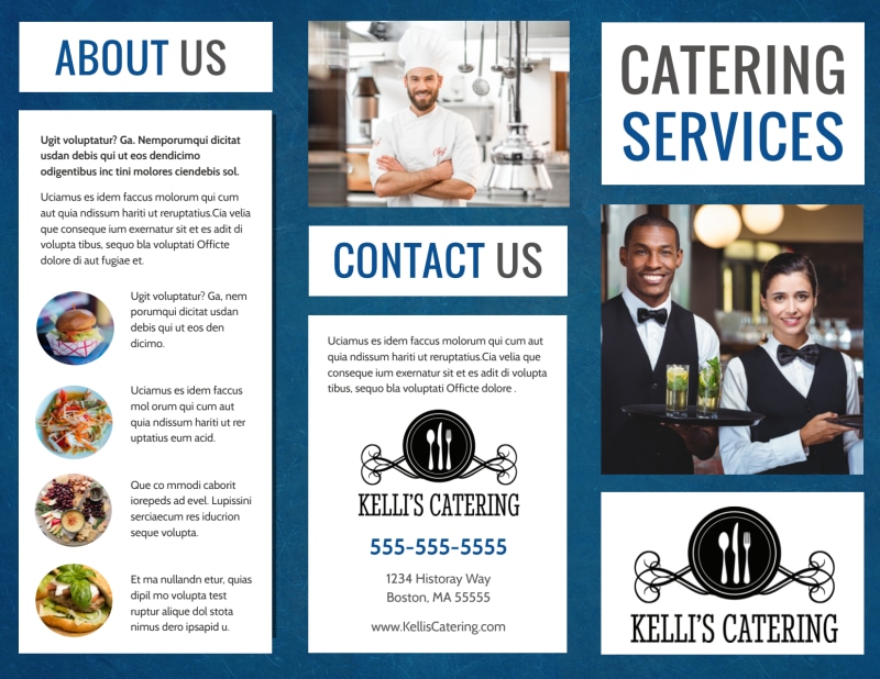 Catering Service Tri-Fold Brochure Template