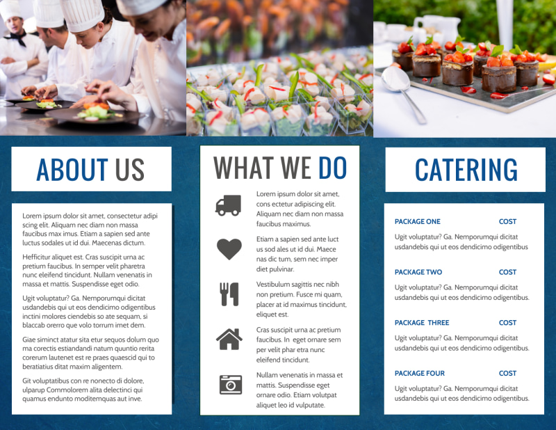 Catering Service Tri-Fold Brochure Template