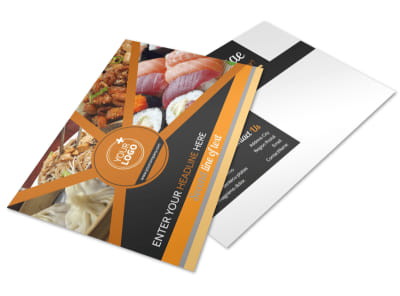 Asian Fusion Restaurant Postcard Template 2 preview
