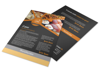 Asian Fusion Restaurant Flyer Template preview