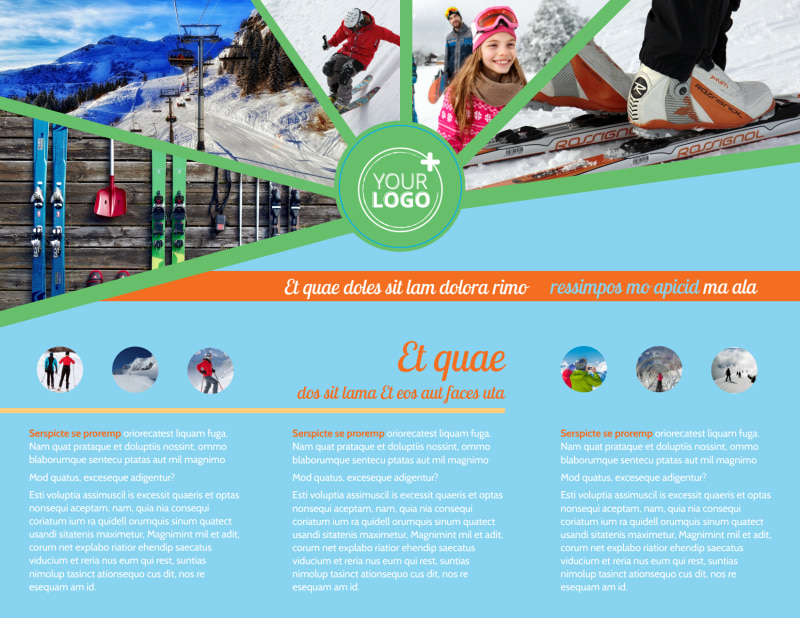 Ski Equipment Brochure Template