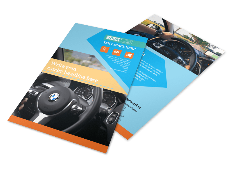 Driving School Flyer Template Preview 1
