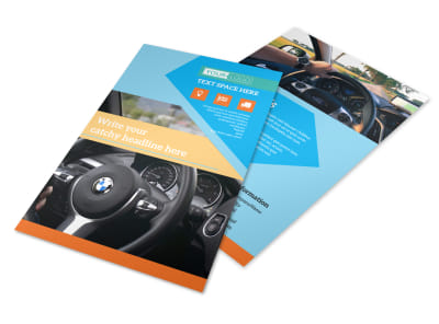 Driving School Flyer Template 3