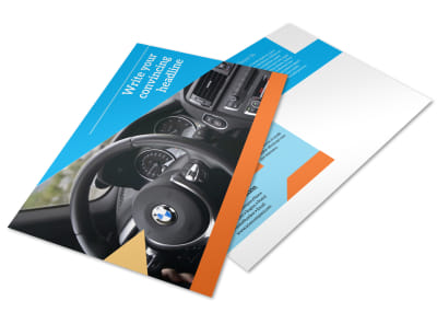 Driving School Postcard Template preview