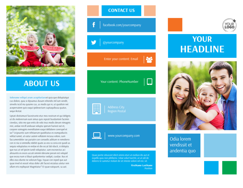 Family Photography Tri-Fold Brochure Template