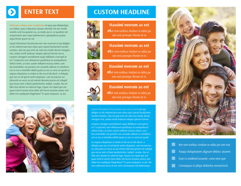 Family Photography Tri-Fold Brochure Template