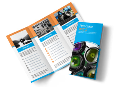 Photography Product & Service Rates Tri-Fold Brochure Template preview