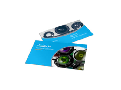 Photography Product & Service Rates Business Card Template preview