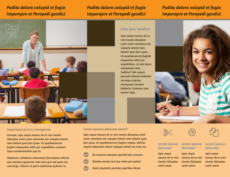 Back To School Tri-Fold Brochure Template