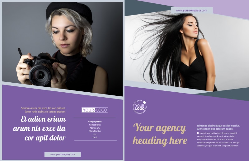 Photography Portfolio Bi-Fold Brochure Template 2