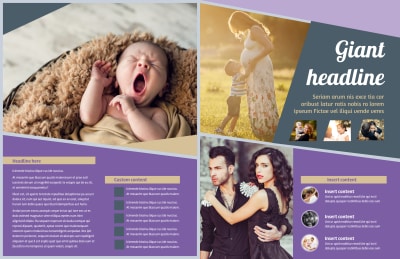 Photography Portfolio Bi-Fold Brochure Template 2