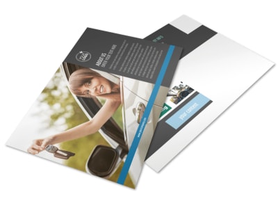 Local Driving School Postcard Template preview
