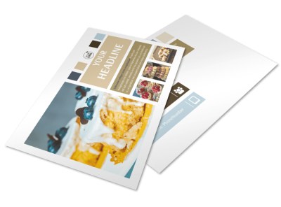 Fine Pastries Catering Postcard Template 2 preview