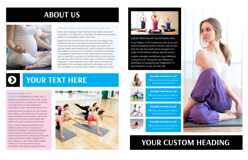 Yoga Instructor & Studio Bi-Fold Brochure Template 2
